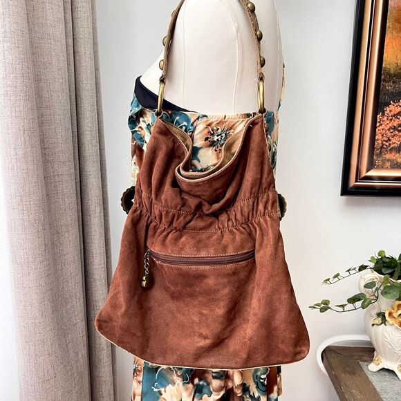Kathy Van Zeeland Faux Suede Boho Shoulder Bag - Picture 5 of 7